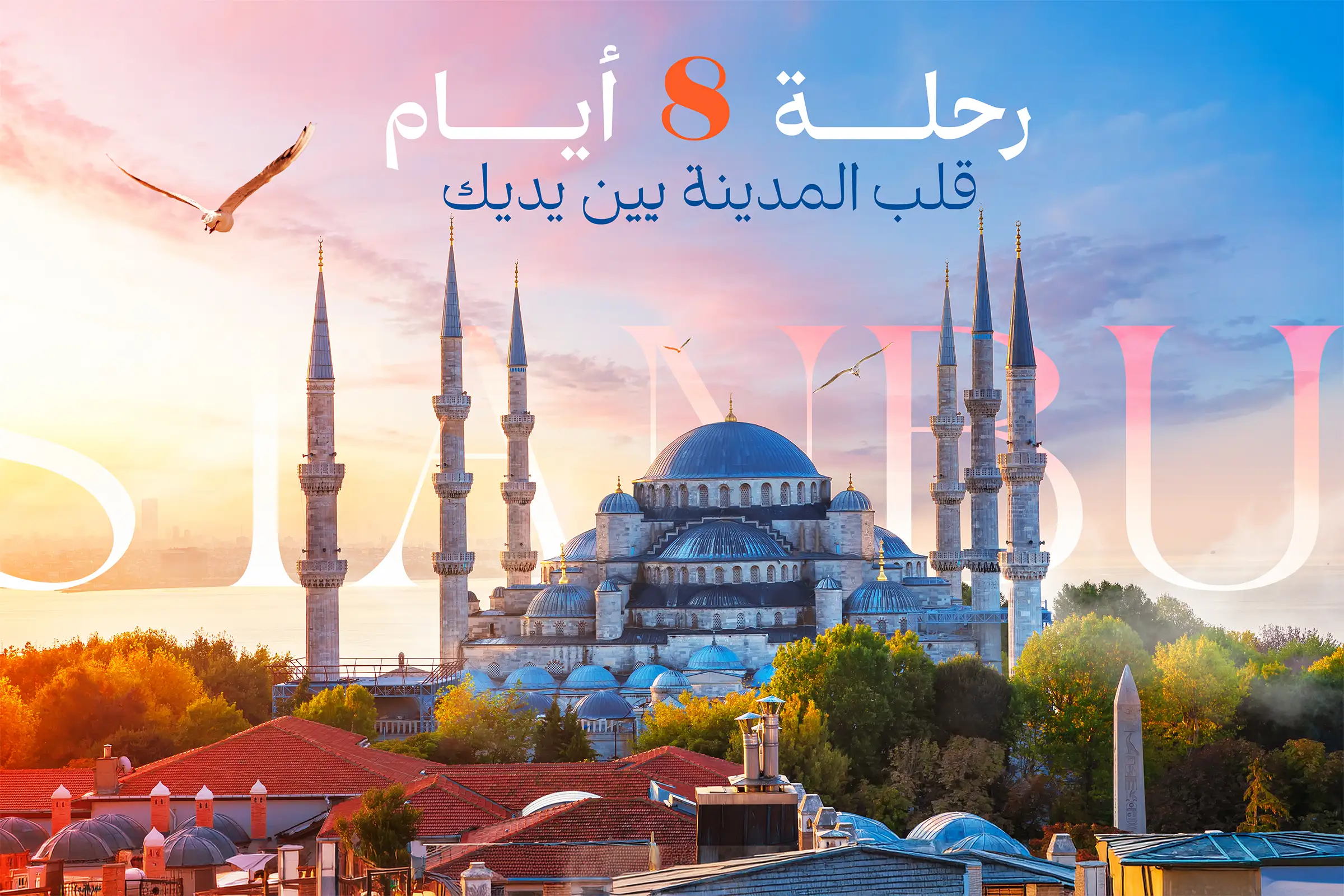 برنامج سياحي الى اسطنبول 8 أيام 7 ليالي